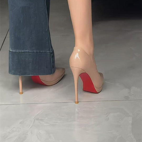 Damen elegante High Heel Pumps mit hochwertigem Lackfinish EB