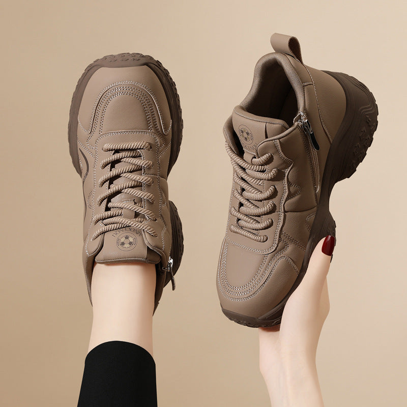 Damen Sportliche Sneakers mit Reißverschluss und dämpfender Sohle EB