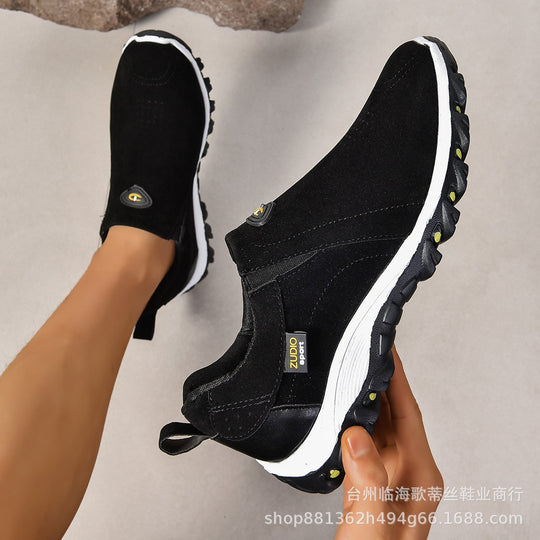 Damen Atmungsaktive Outdoor-Sneaker mit elastischem Einschlupf und rutschfester Sohle EB
