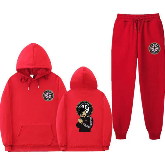 Damen Set aus Kapuzenpullover und Jogginghose mit einzigartigem Druck EB