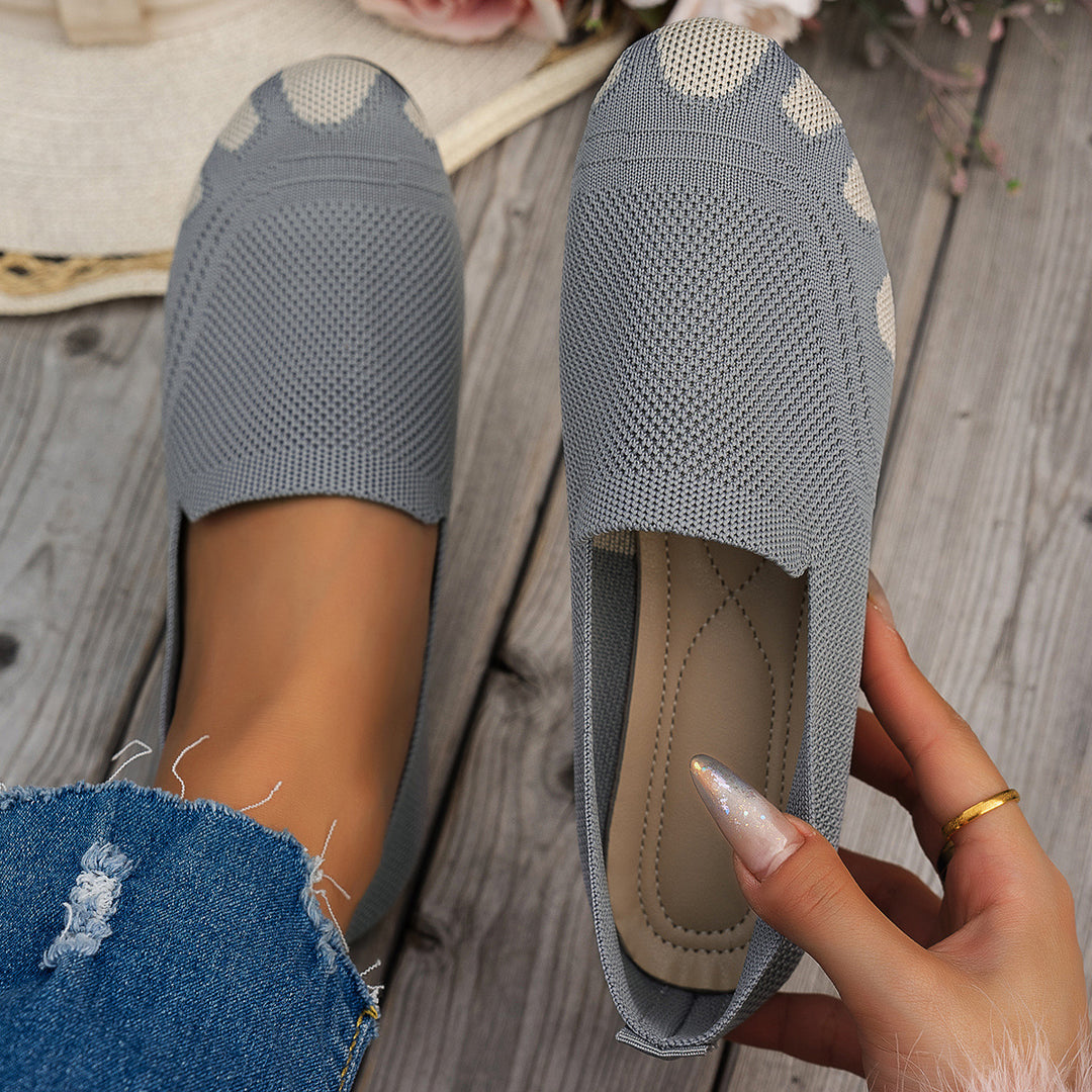Damen komfortable Slipper mit innovativem Strickdesign EB
