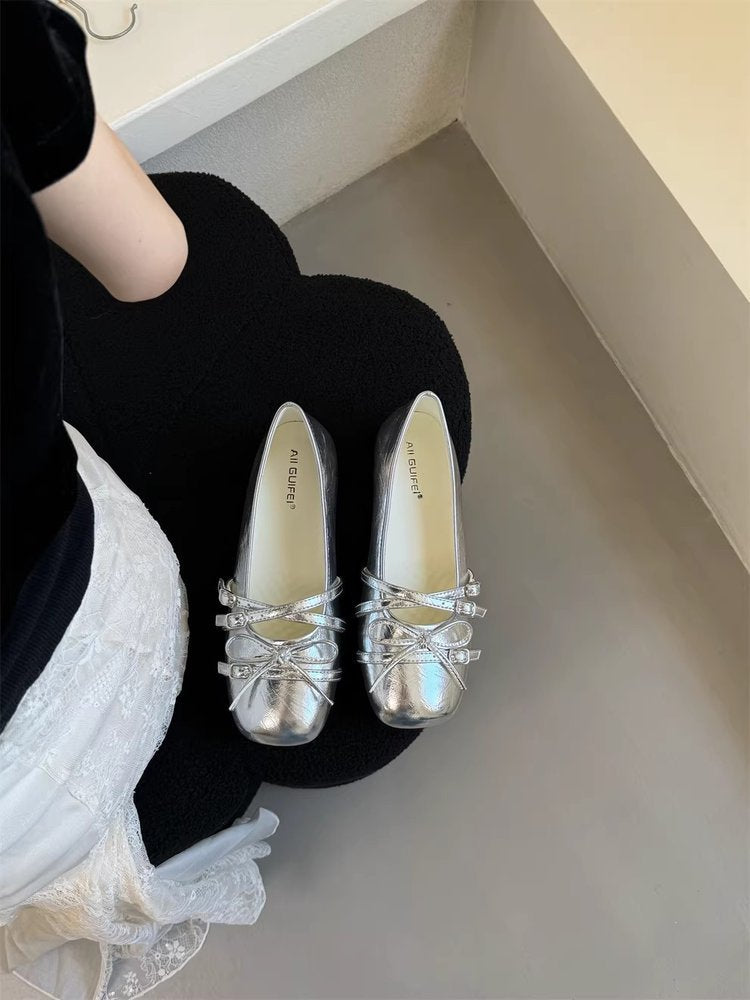 Damen elegante Ballerinas mit modischen Riemchen und komfortabler Sohle EB