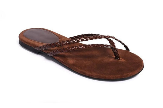 Damen Zehentrenner-Sandalen mit stylishen Riemchen und komfortabler Fußbettgestaltung EB