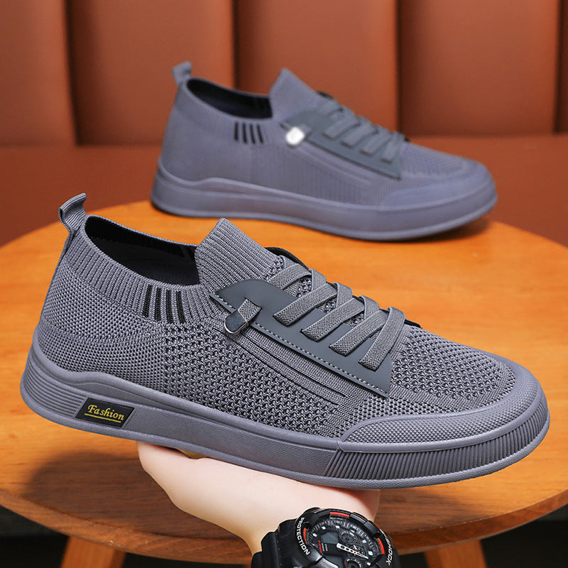 Damen Freizeit-Sneaker mit innovativem Strickdesign und elastischem Verschluss EB