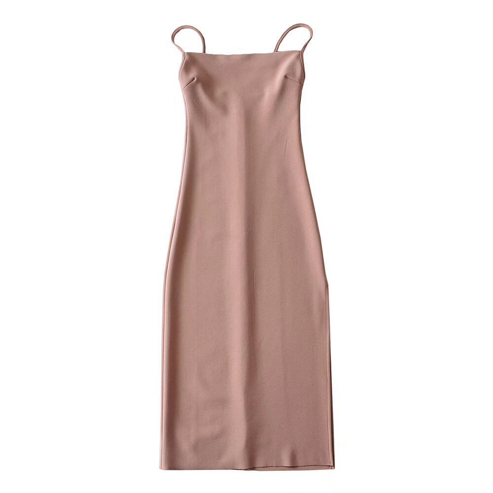 Damen langes Abendkleid mit elegantem Schlitz EB