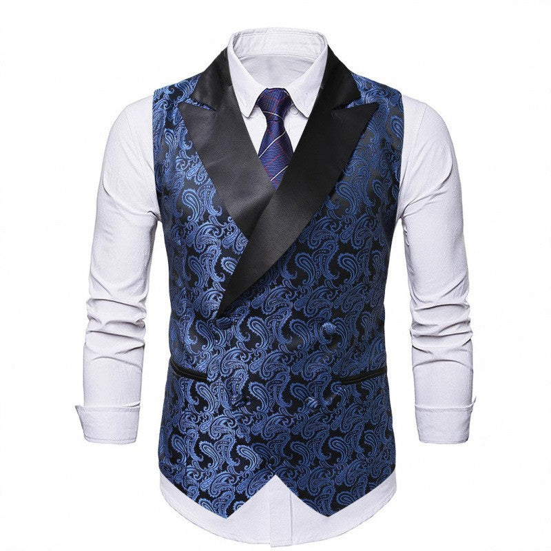 Herren elegante und luxuriöse Samtweste mit kunstvollem Muster EB