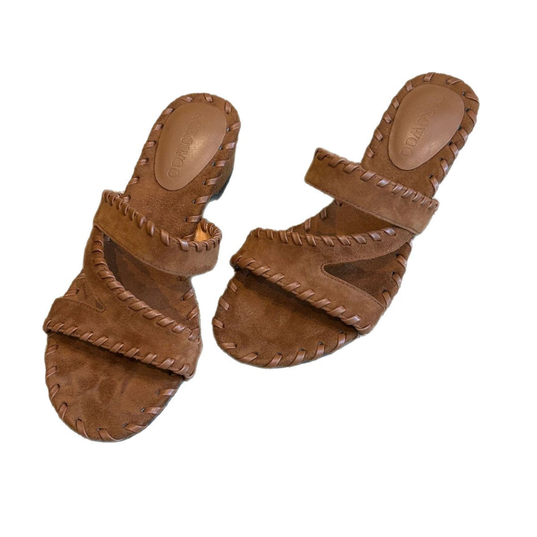 Damen Tra spezielle Sandalen mit geflochtenem Riemendesign EB