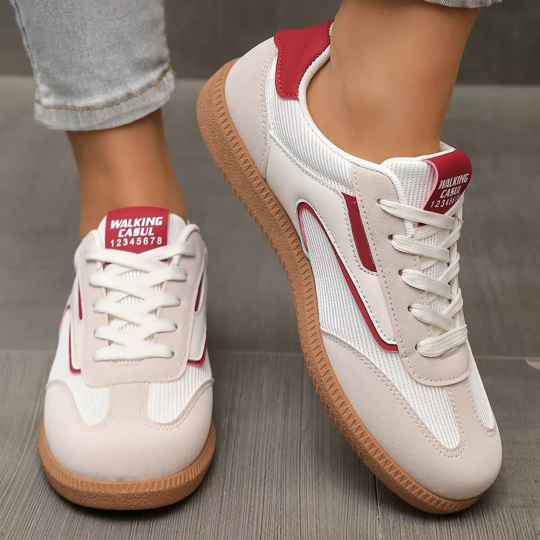 Damen Retro-inspirierte Schnür-Sneaker mit gepolstertem Komfortfußbett EB