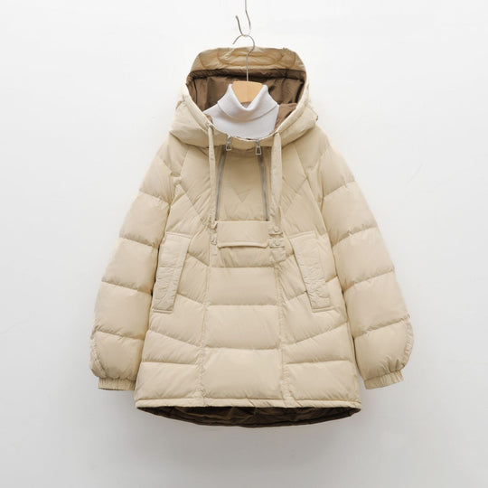 Damen Modische Steppjacke mit hohem Kragen und funktionalen Taschen EB