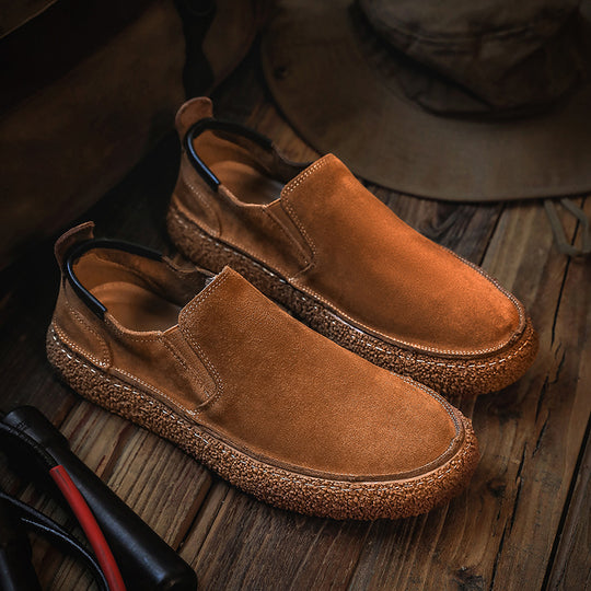 Herren Bequeme Wildlederslipper EB