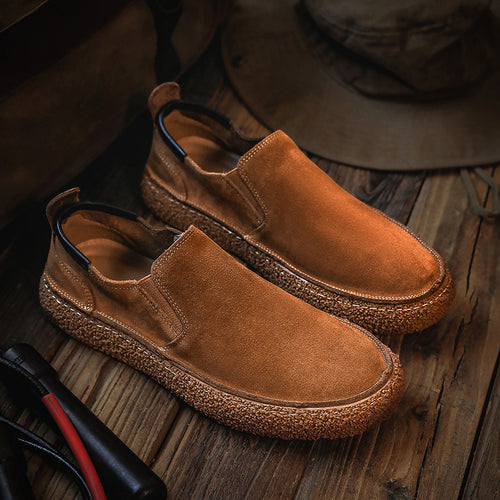 Herren Bequeme Wildlederslipper EB