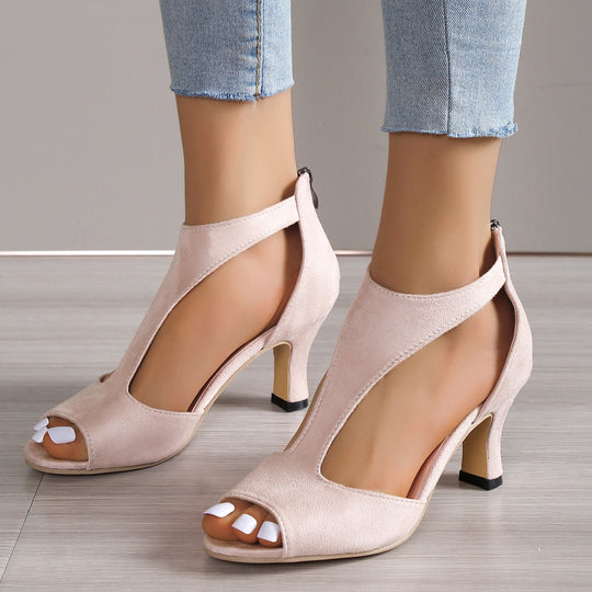 Damen Klassische und elegante Peeptoe-Heels EB
