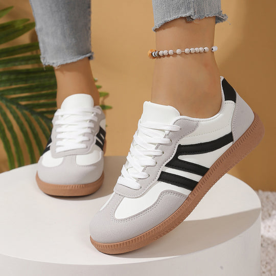Damen Retro-Sneaker mit Gumsohle und gepolsterter Innensohle EB