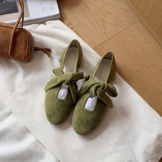 Damen Mokassins mit elegantem Knoten-Design und hochwertiger Wildleder-Oberfläche EB