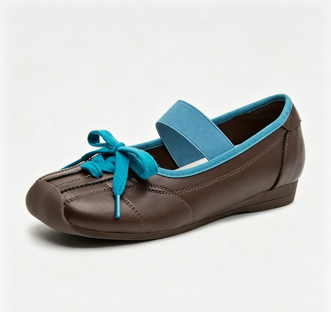 Damen sportliche Sneakers mit verstellbarem Riemen EB