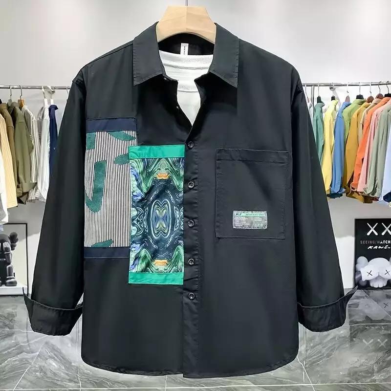 Herren lässiges Hemd mit modischen Design-Elementen und praktischen Taschen EB