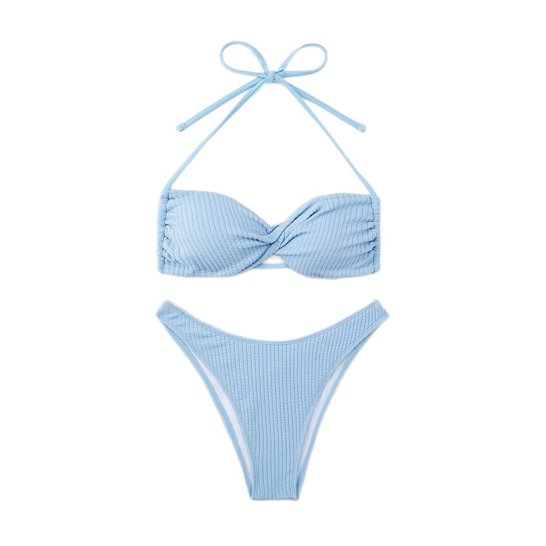 Damen Bandeau-Bikini mit strukturierter Oberfläche EB