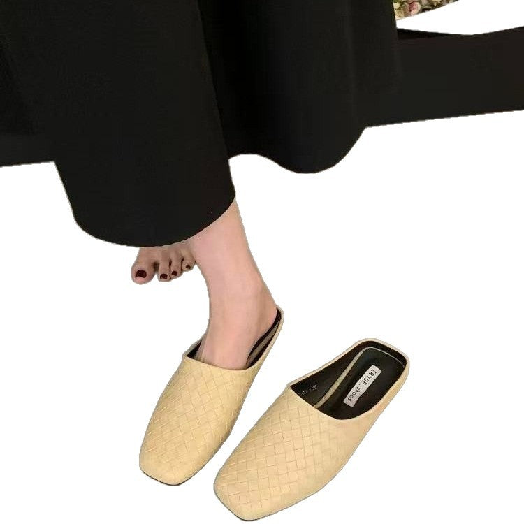 Damen Bequeme und elegante Mules mit geflochtenem Design EB