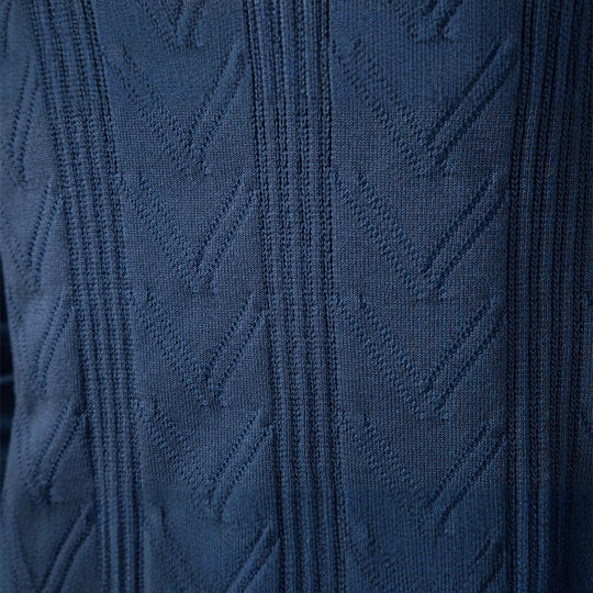 Herren Pullover mit V-Ausschnitt und strukturiertem Design EB