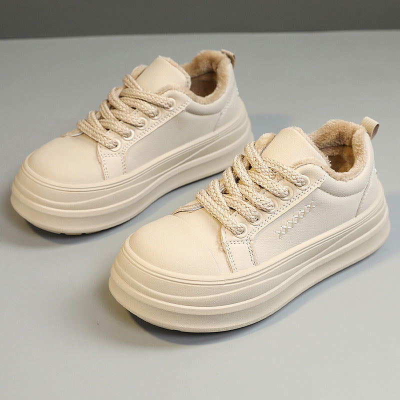 Damen modische Sneakers mit warmem Innenfutter und komfortabler Dämpfung EB
