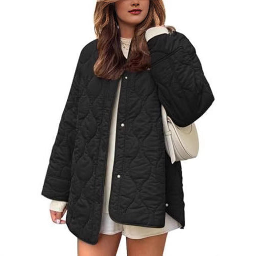 Damen Lässige Steppjacke mit praktischen Taschen und lässigem Schnitt EB