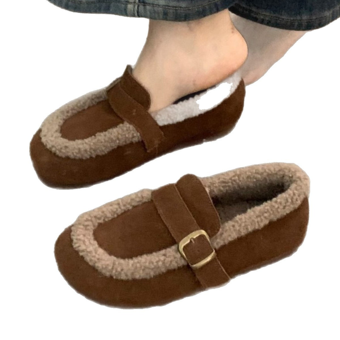 Damen Hauschuhe mit komfortablem Kunstfellrand EB