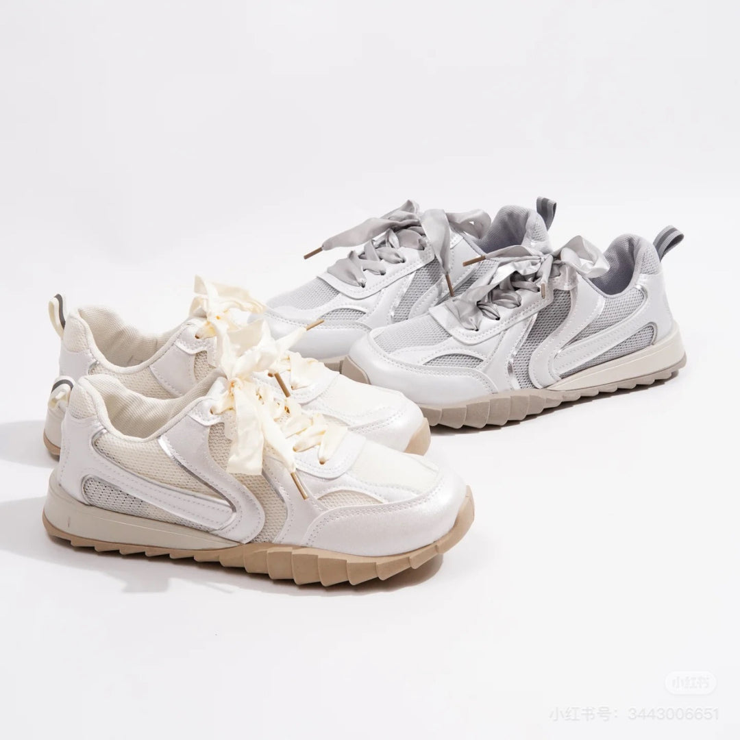 Damen Sportliche Sneakers mit atmungsaktivem Obermaterial und flexibler Sohle EB
