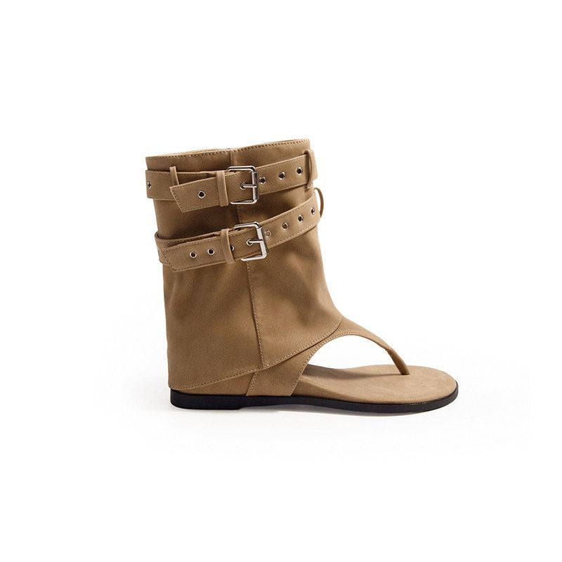 Damen offene Sandalen mit modischen Schnallen EB