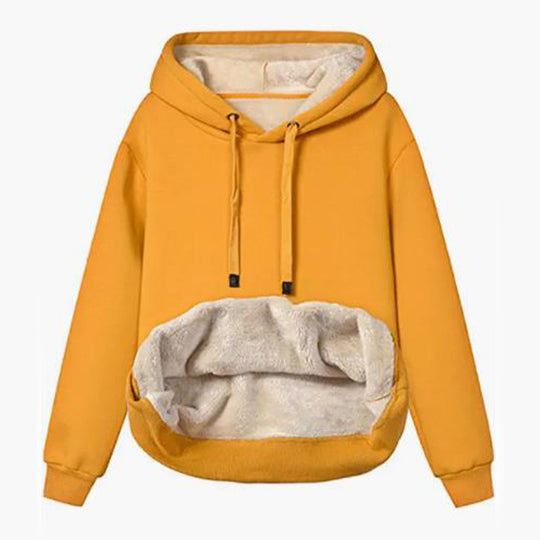Damen Kuscheliger Kapuzenpullover mit Fleece-Futter EB