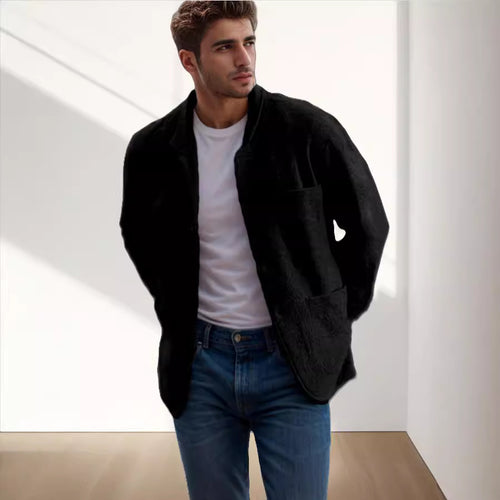 Herren Übergangsjacke aus hochwertigem Material mit stilvollem Kragen und praktischen Taschen EB
