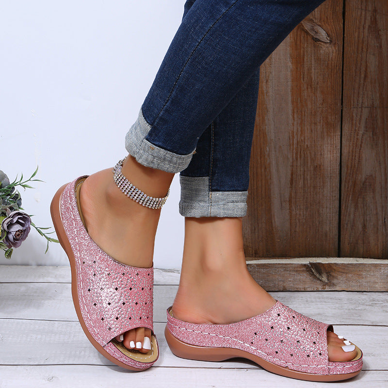 Damen Clogs mit perforiertem Obermaterial und ergonomischer Fußbettung EB