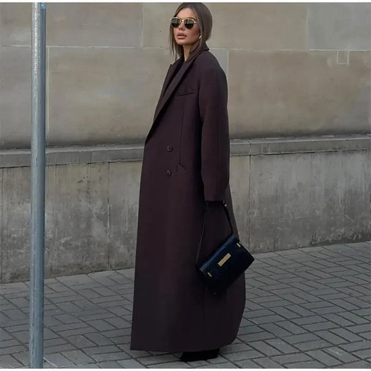 Damen Oversized Wollmantel EB