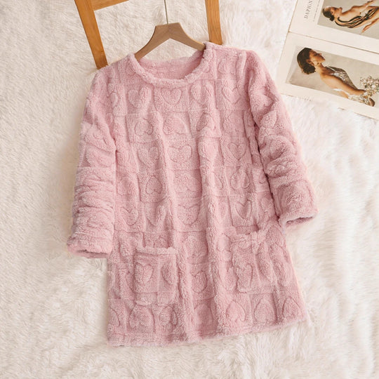 Damen Kuscheliges Sweatshirtkleid EB