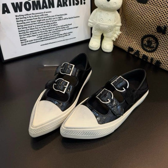 Damen Sneakers mit verstellbaren Schnallen und zeitgemäßem Design EB