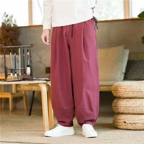 Unisex nan moderner Oversize Harem-Jogger mit tiefem Schritt, Tunnelzug und seitlichen Eingrifftaschen EB