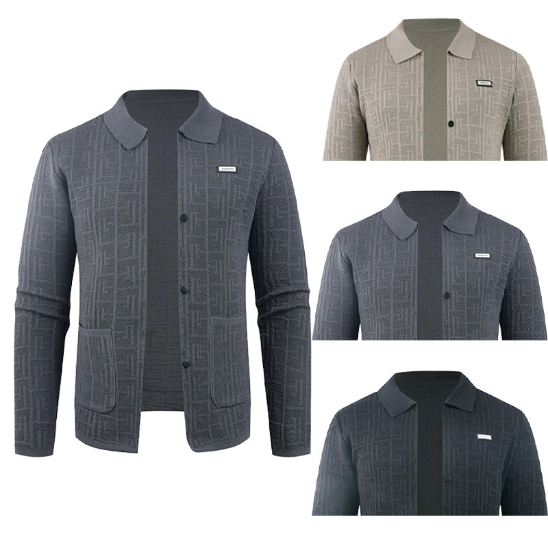 Herren modische Strickjacke mit einzigartigem Muster EB
