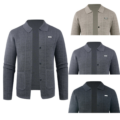 Herren modische Strickjacke mit einzigartigem Muster EB