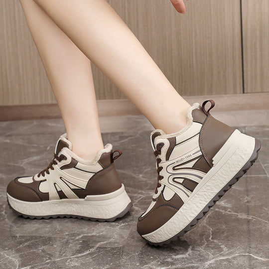 Damen Hochwertige Trend-Sneaker mit warmem Innenfutter und rutschfester Sohle EB
