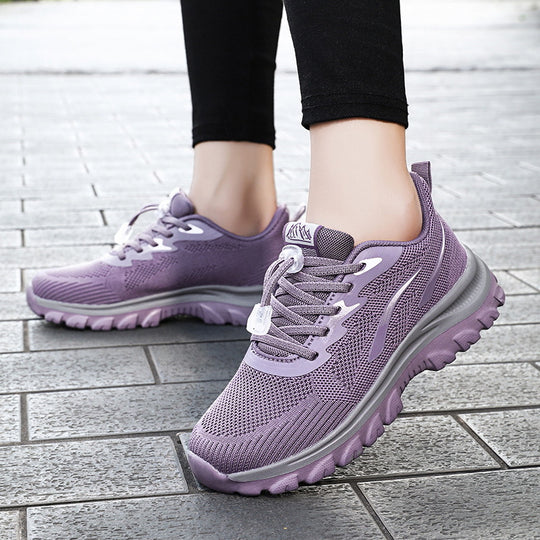 Damen Sportliche Laufschuhe mit dynamischer Schnellschnürung und atmungsaktivem Obermaterial EB