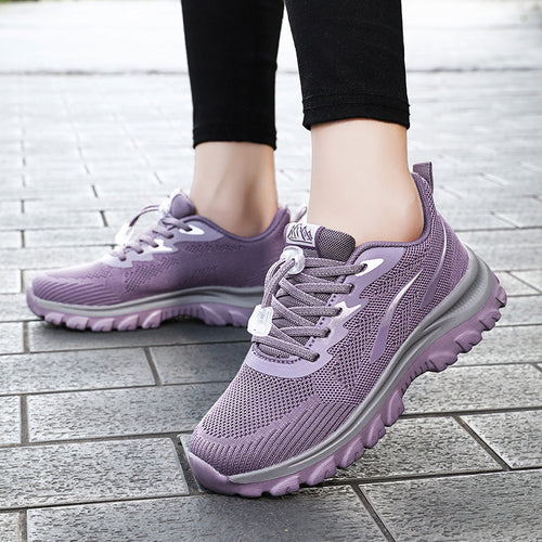 Damen Sportliche Laufschuhe mit flexiblem und atmungsaktivem Mesh-Obermaterial EB