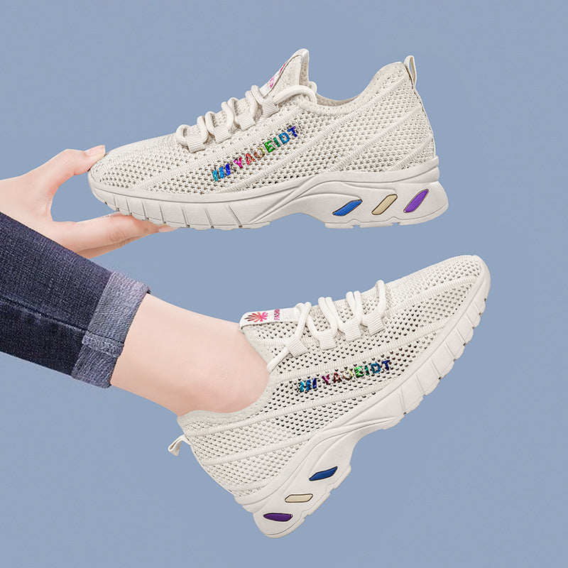 Damen Sportliche Freizeitschuhe mit elastischem Schnürsystem und atmungsaktiver Oberflächenstruktur EB