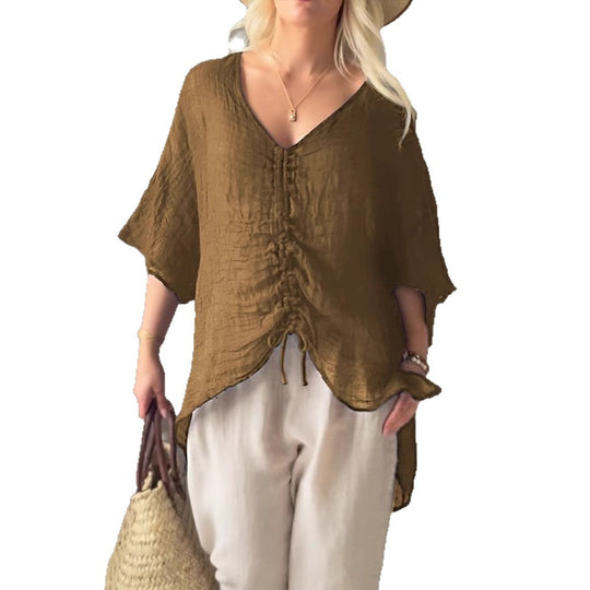 Damen leichtes, oversize Tunika-Shirt EB