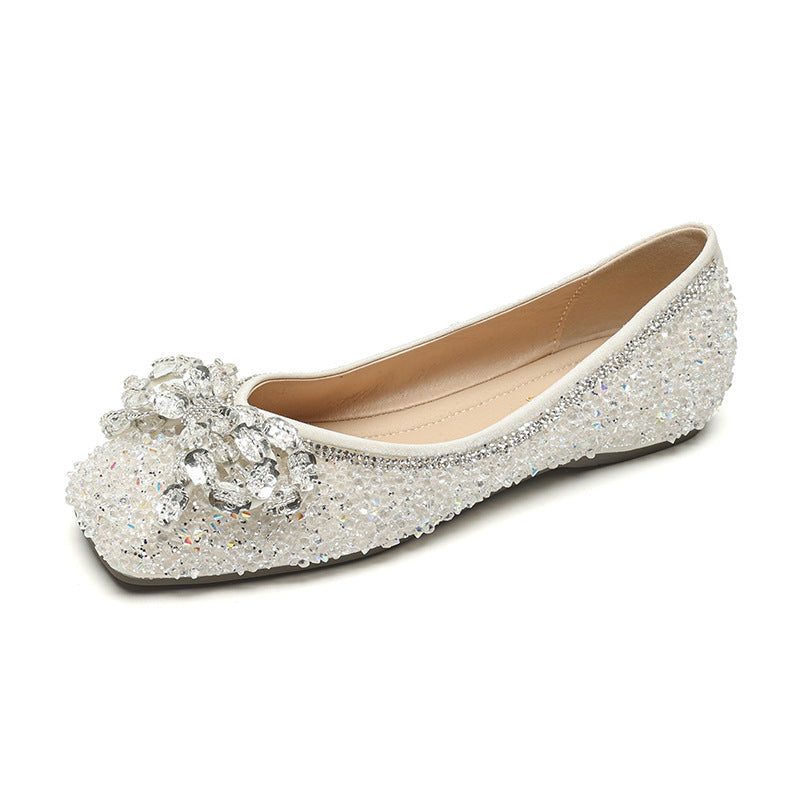 Damen Ballerinas mit funkelndem Strass-Design EB