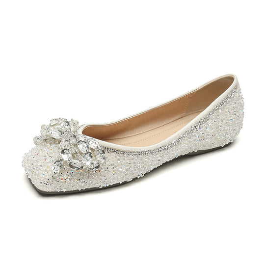 Damen Ballerinas mit funkelndem Strass-Design EB