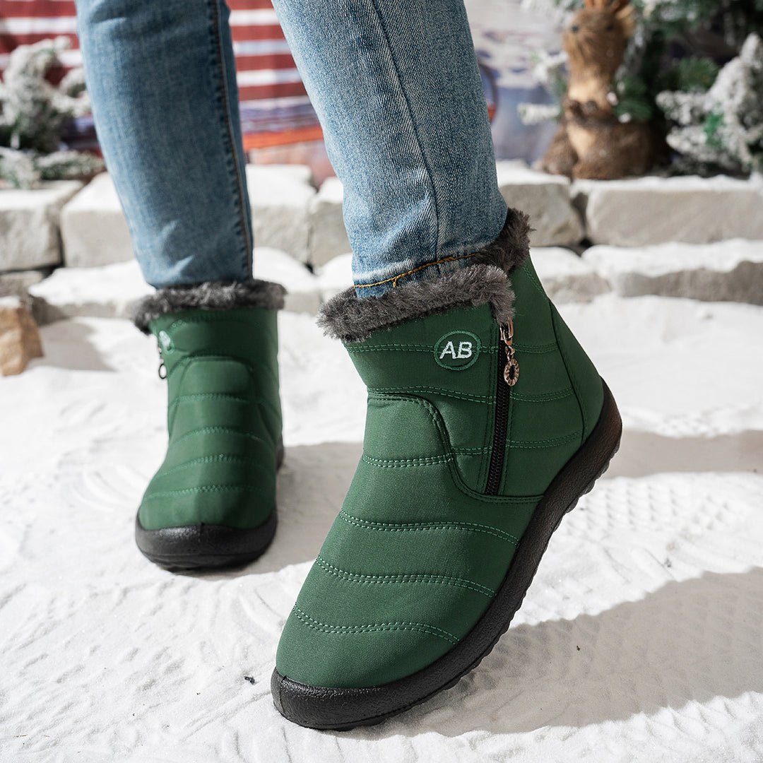 Damen Winterstiefel mit praktischem Reißverschluss und kuscheligem Innenfutter EB