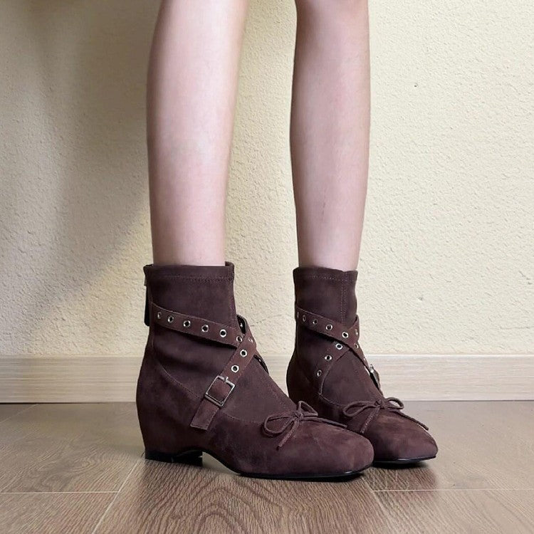 Damen Stiefeletten mit modischem Schnallenakzent und elegantem Schaft EB