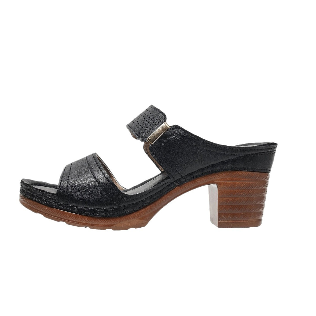 Damen Offene High-Heel Sandalen mit verstellbarem Riemendesign EB