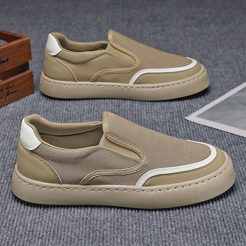 Damen Bequeme Slip-On Sneakers mit atmungsaktivem Obermaterial und rutschfester Sohle EB