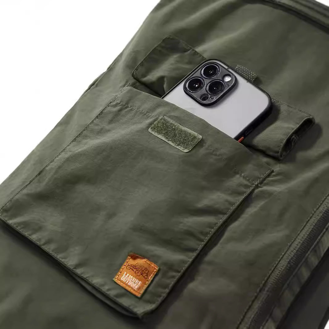 Herren Packbare Funktionsweste mit atmungsaktivem Mesh‑Innenfutter und Mehrfachtaschen EB