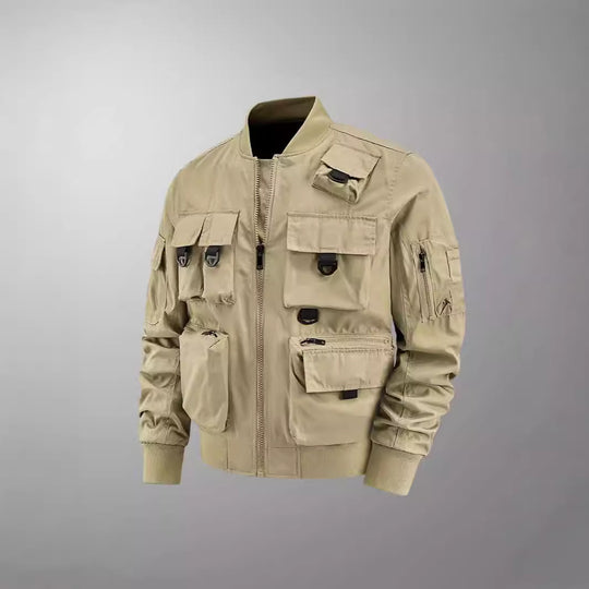 Herren taktische Multifunktionale Bomberjacke mit mehreren Taschen EB